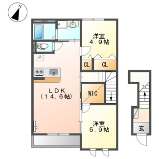 【間取り】 | アムール | 2LDK