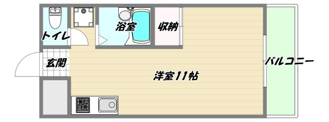 大阪市淀川区十三本町２丁目の賃貸マンションの間取り