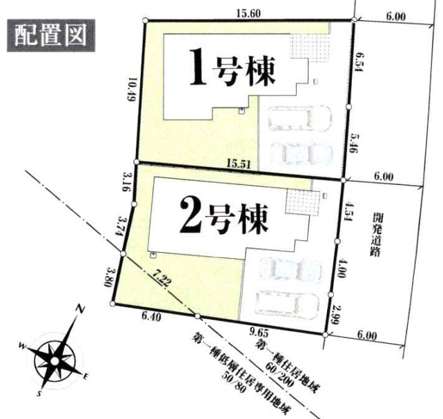 新築戸建 富士宮市大中里 全5棟 2号棟　　の区画図|2号棟です