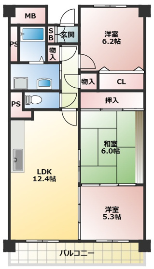 【間取り】 | カーム淀川