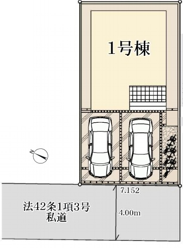 大宮区櫛引町　第2　新築一戸建て　リーブルガーデン　01の区画図|1号棟
