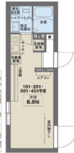 北区田端新町３丁目の賃貸マンションの間取り