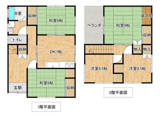 目良戸建ての間取り