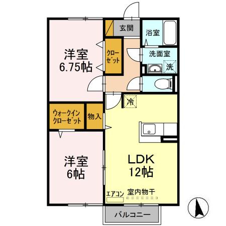 【間取り】 | コモド八ヶ崎 Ａ・Ｂ
