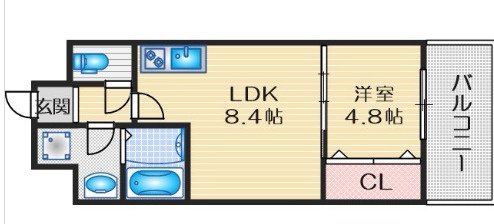ライブガーデン江坂の間取り