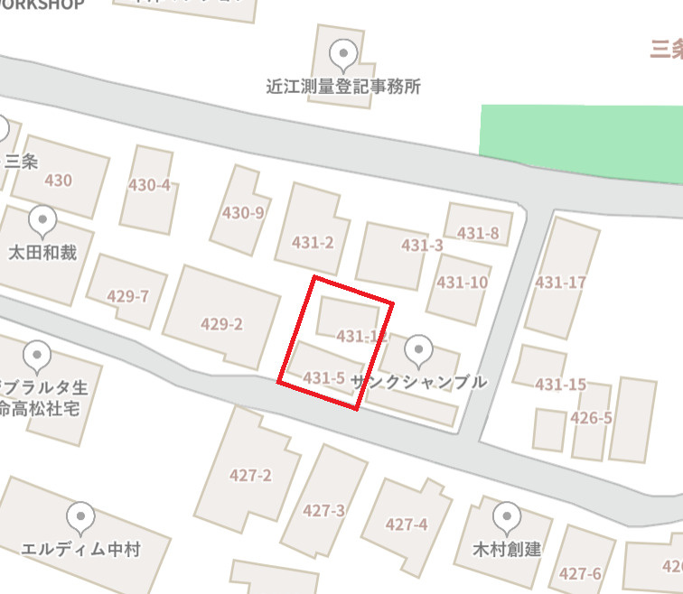 高松市三条町　売地の土地図