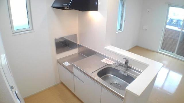 太宰府市通古賀２丁目のアパートのキッチン|使いやすいキッチンです