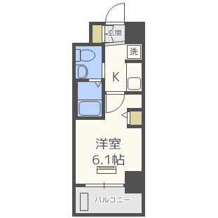 エステムコート難波ＷＥＳＴ　ＳＩＤＥＩＩＩドームシティの間取り
