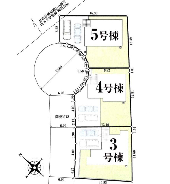新築戸建 富士宮市大中里 全5棟 3号棟　　の区画図|3号棟です