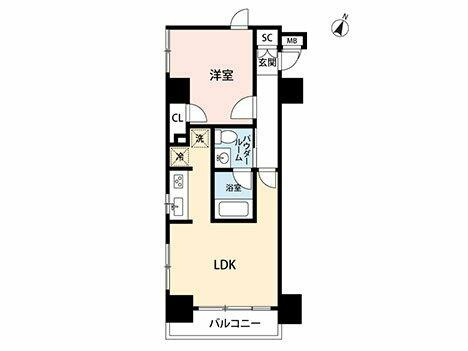レジディア月島Ⅲの間取り