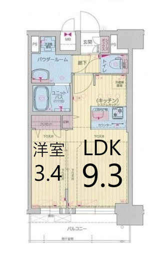 【間取り】 | プレサンス太閤通駅前デュプル