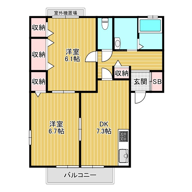 メゾンドユウの間取り