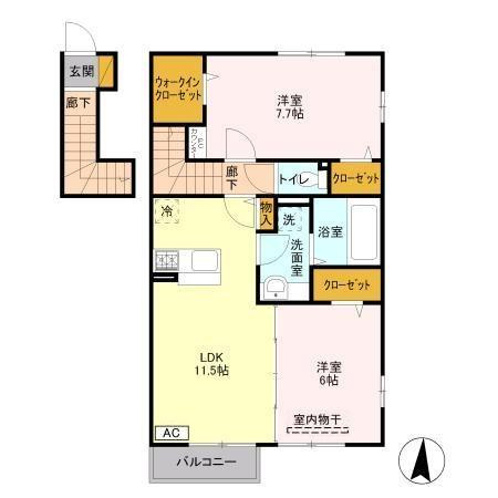 【間取り】 | サンハイムふじ Ａ棟