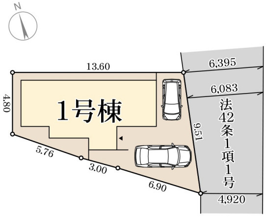 明石市魚住町西岡24期（全1棟）新築の区画図|1号棟