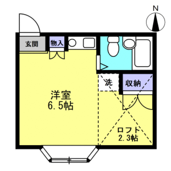 ２．３帖のロフト付きが魅力の間取りです♪