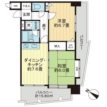 ライオンズマンション博多駅南第２の間取り