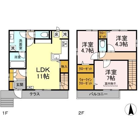 【間取り】 | 根木内戸建賃貸 A