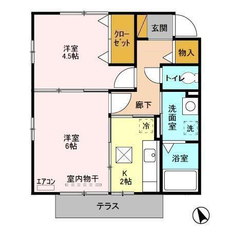【間取り】 | クレール岩瀬