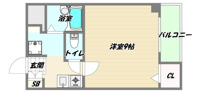 大阪市東淀川区淡路３丁目の賃貸マンションの間取り