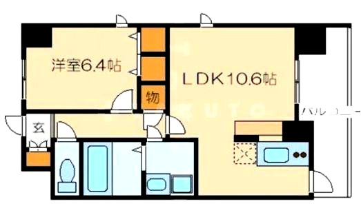 S-RESIDENCE谷町九丁目の間取り|S-RESIDENCE谷町九丁目　間取り