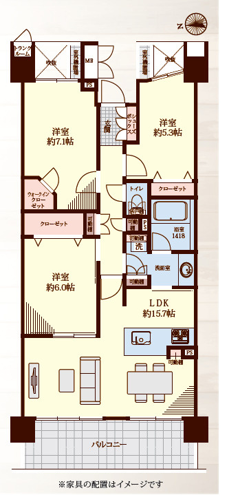 ローズウッドたまプラーザの間取り