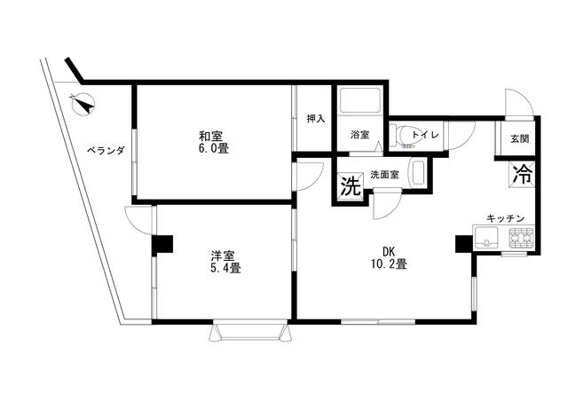 ドメス稲田堤ビルの間取り