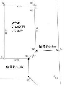 宮前区有馬8丁目の区画図