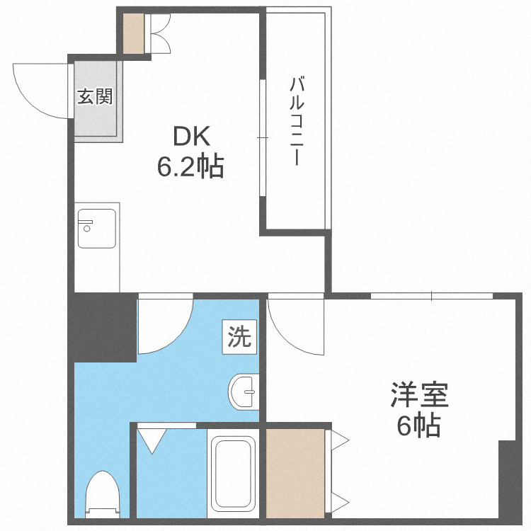 グランドゥール九条の間取り