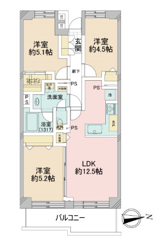 中葛西スカイハイツの間取り