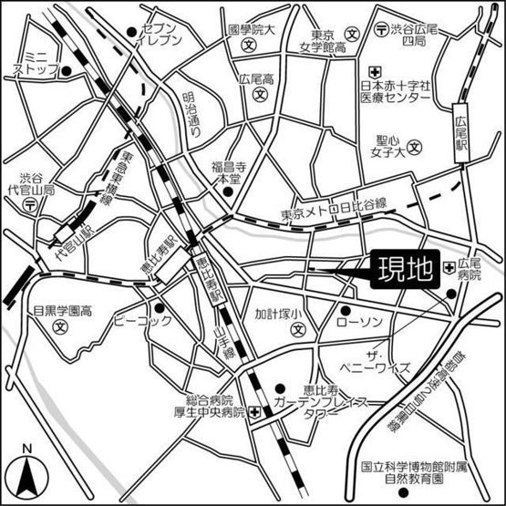 【地図】スタイリオ恵比寿ＳＫＹ