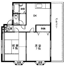 オオノハイツの間取り|間取りです。