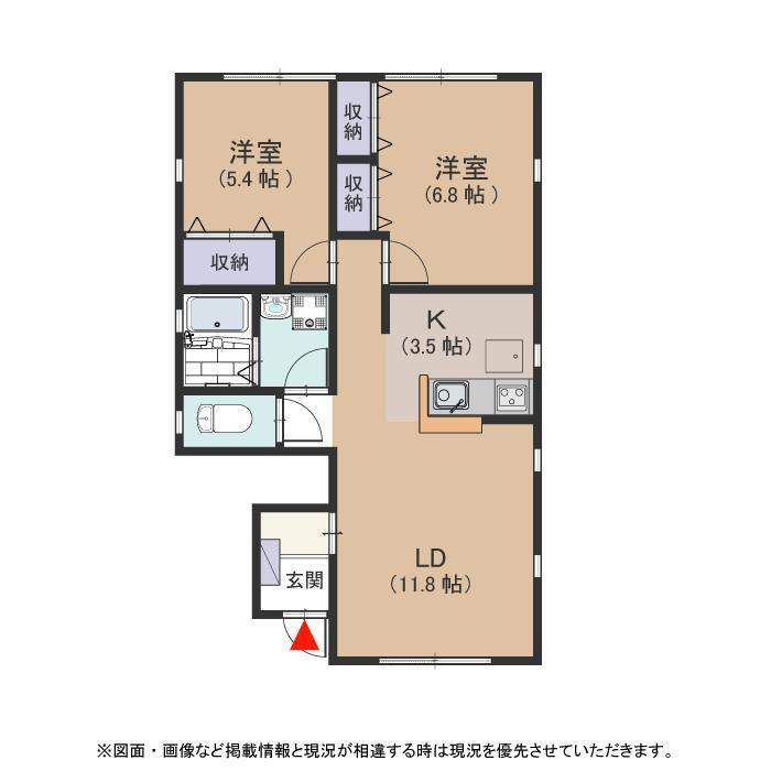 神戸市東灘区御影２丁目のアパートの間取り