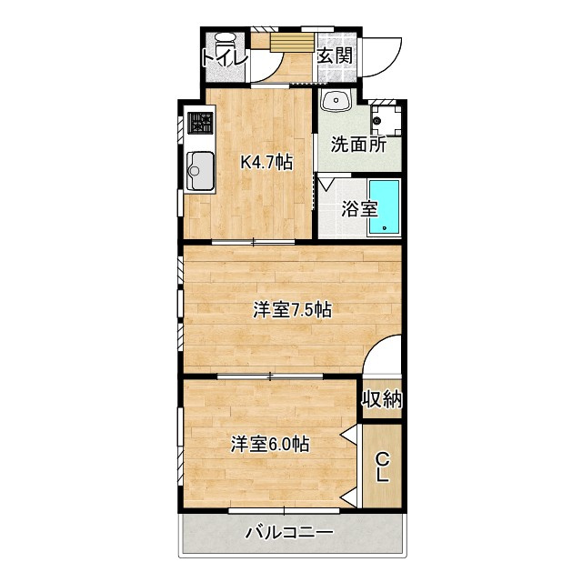 マンションつくし野の間取り