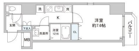 スカイグランデ日暮里の間取り|間取りです。
