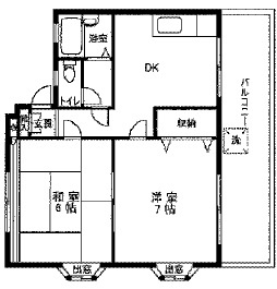 オオノハイツの間取り|間取りです。