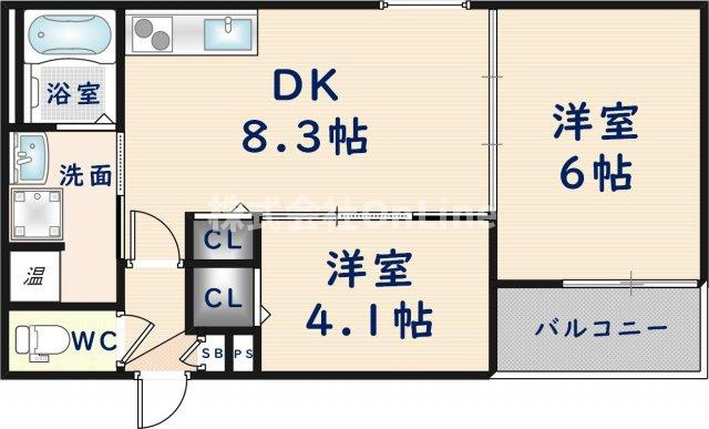 メゾンルシーヌ源氏ケ丘の間取り