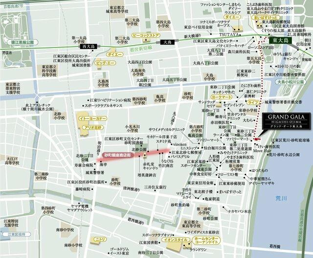 グランド・ガーラ東大島の地図