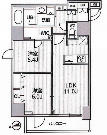 S-RESIDENCE新御徒町chiaroの間取り
