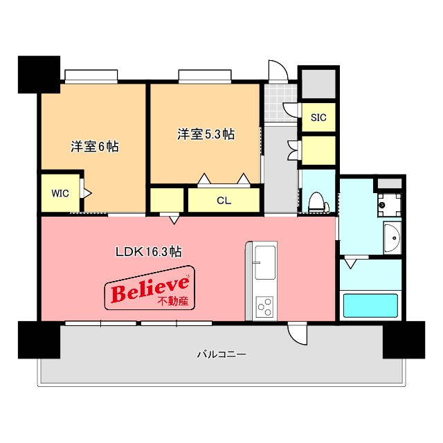 AZUR日吉町の間取り|使い勝手の良い間取りです♪