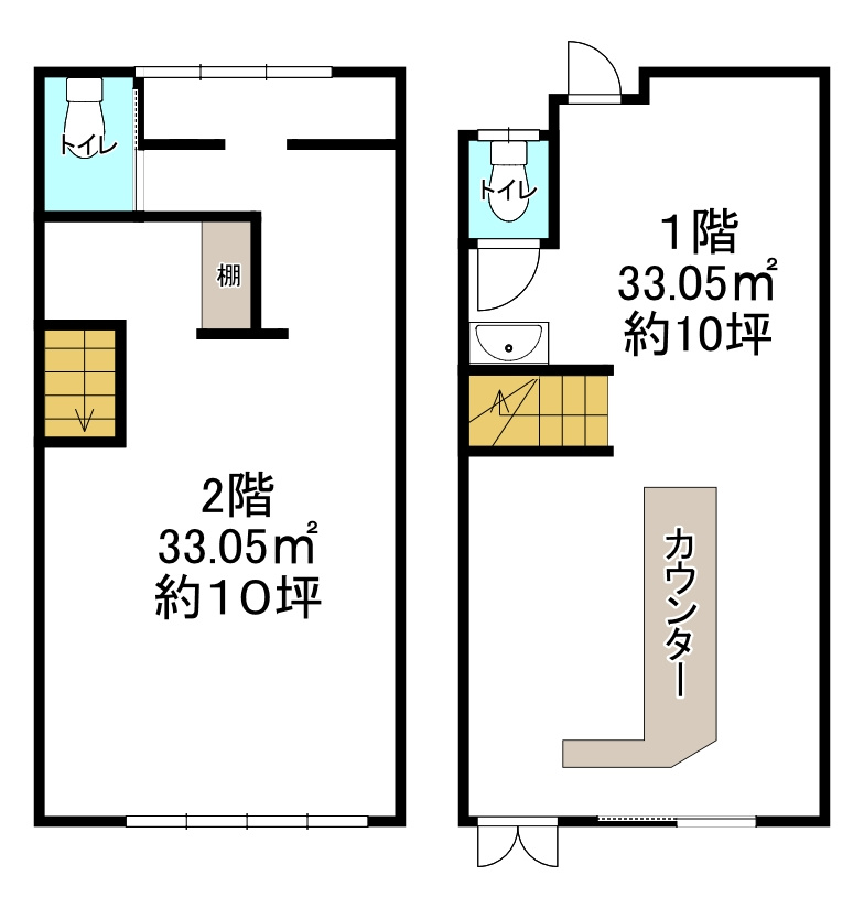 豊中市庄内東町４丁目の店舗事務所の間取り