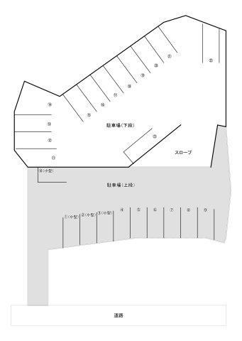 タイセイパーキング壺川1丁目の区画図