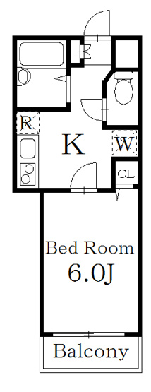 【間取り】 | エクセレント野方 | 1Kのおひとり様向けのお部屋です！
