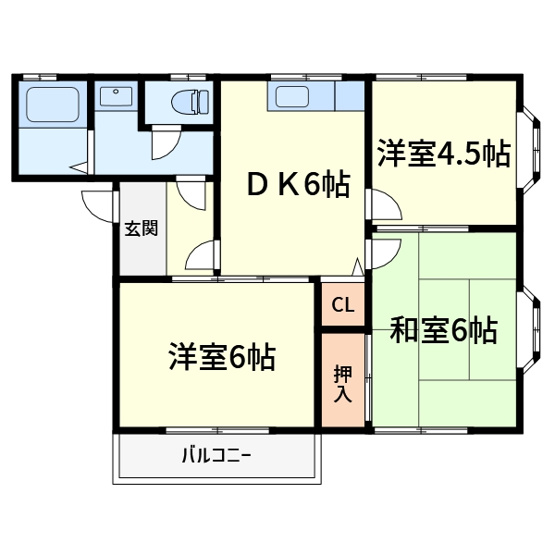 【間取り】 | ジュネス宮田