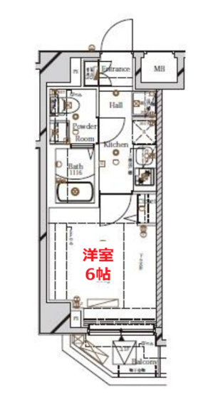 【間取り】 | ラフィスタ川崎Ⅲ | お部屋の間取りです。