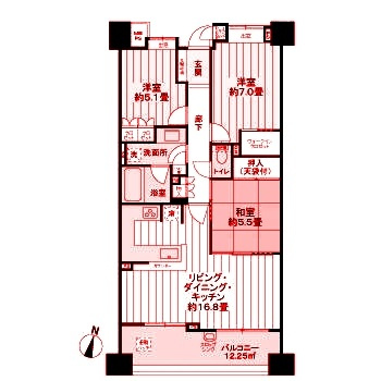 【間取り】 | ライオンズ青葉さつきが丘