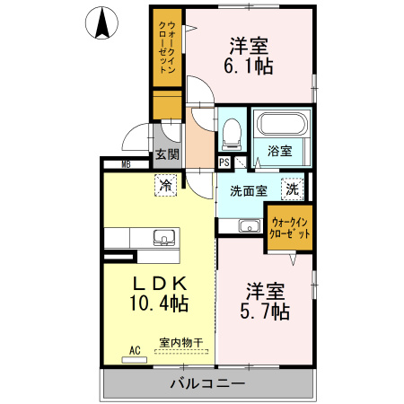 【間取り】 | ポペット中島Ⅱ