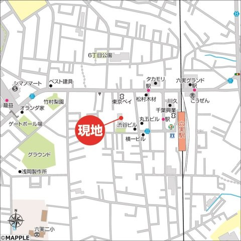 サンハイツ六実の地図