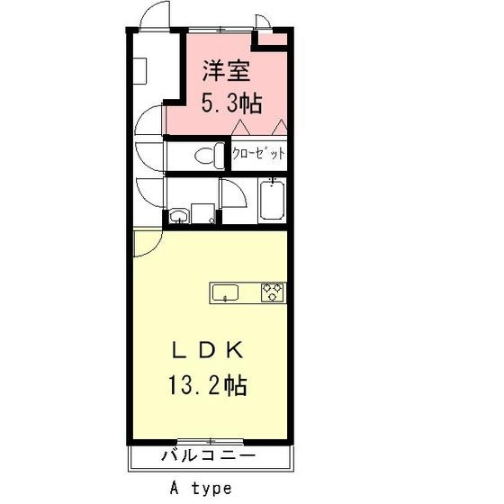 岐阜市南鶉２丁目のアパートの間取り