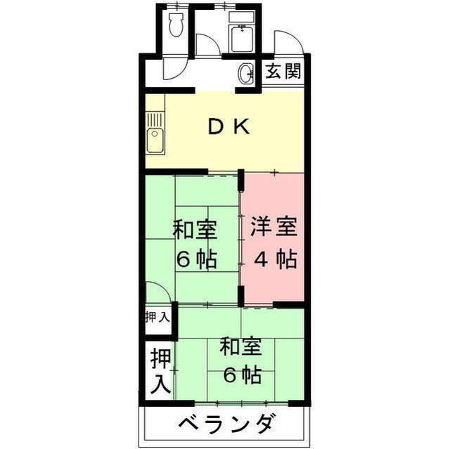 コーポはやしＢの間取り