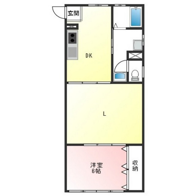 コーポはやしＢの間取り